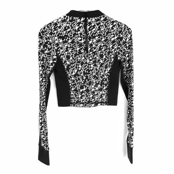 SWEATY BETTY Workout Zip Back Long Sleeve Geometric Active Top Size XXS & Large - Picture 2 of 8